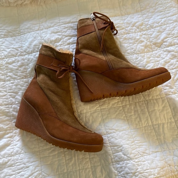 Arche leather wedge winter suede boots Sz 9 - Picture 1 of 11
